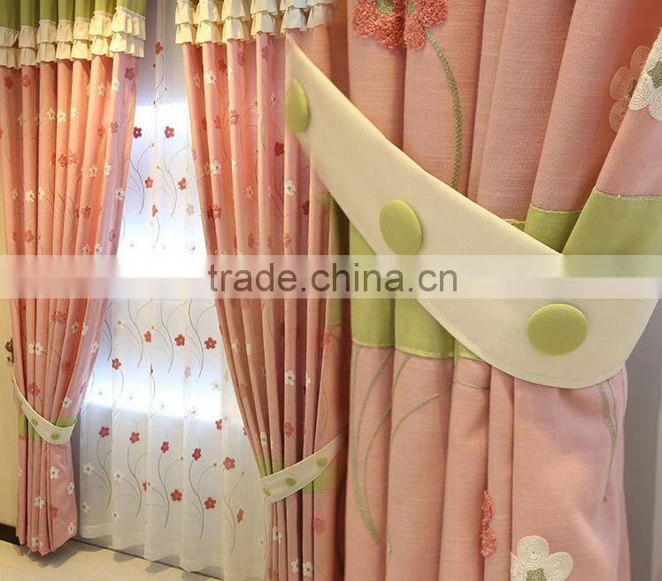 2015 environmental protection cotton embroidery curtain Bedroom Princess room curtains