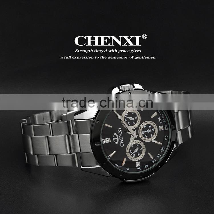 2016 Newest hot China quartz wrist watches fashion stainless steel men's sport watches 019AMB
