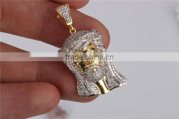 Micro set 925 sterling silver jesus piece mens hip hop pendant jewelry iced out