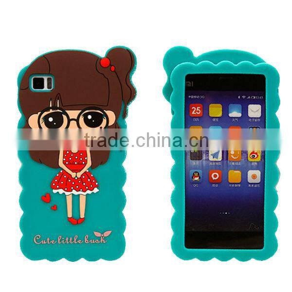 For xiaomi Mi3 mobile phone case Cute girl Cartoon silicon soft case