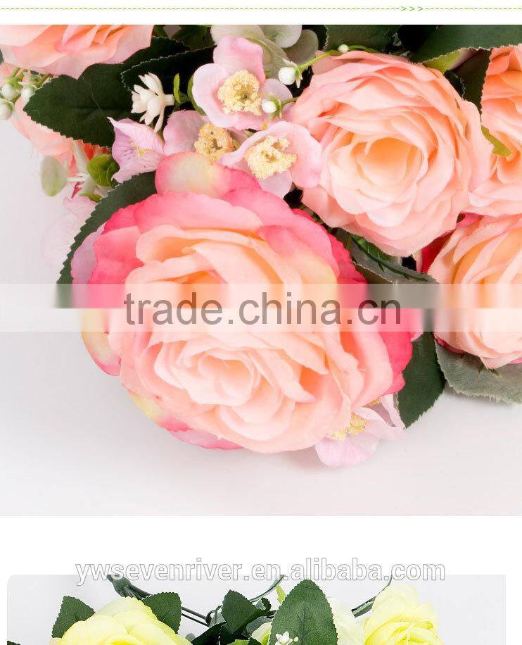 High-end European head of sichuan March 12 roses simulation plants plastic artificial flowers Yiwu simulation flower wholesale m