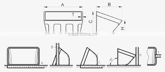 D type grain elevator bucket