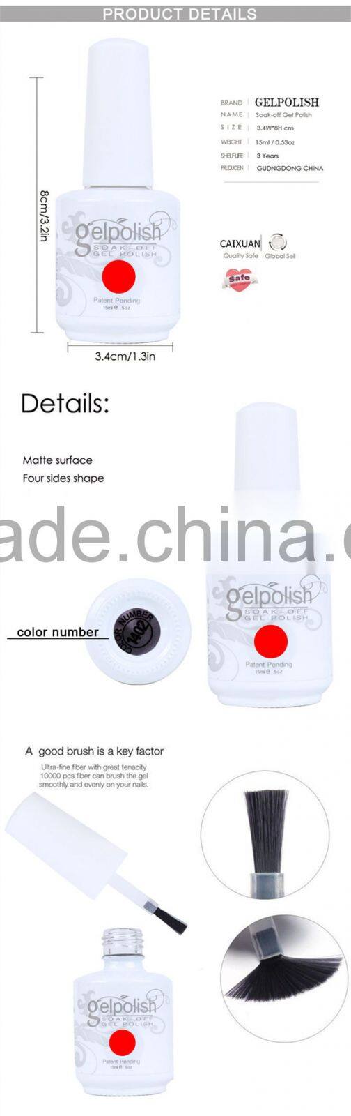 2015 beautiful color Factory Professional Private Label 15ml 177Colors Bottle Nail UV Gel Polish OEM