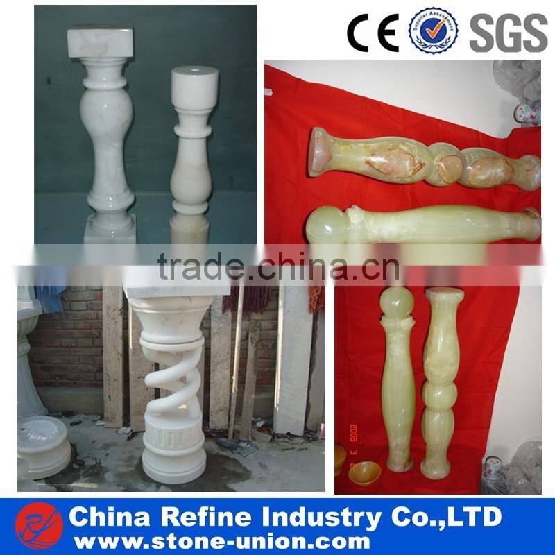 Red granite square column