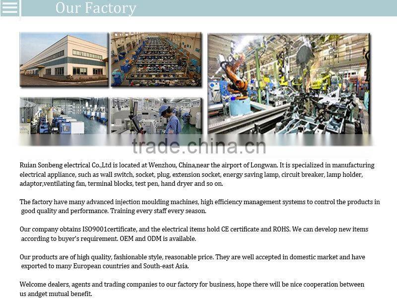 South africa type white bakelite three gang one way or two way wall light electrical switch 220v