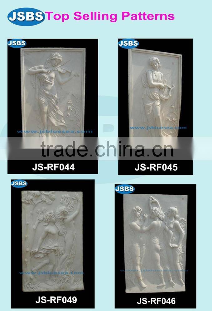 decorative hand carved whiet marble relief nude sculpture