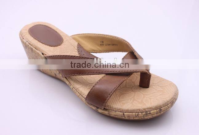 Wholesale 2014 Fashion Flip flop slipper shoes Lady Wedge Slipper