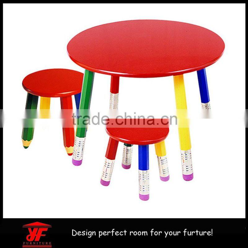 wooden pj school cafe kids furniture kids study and dining table chair