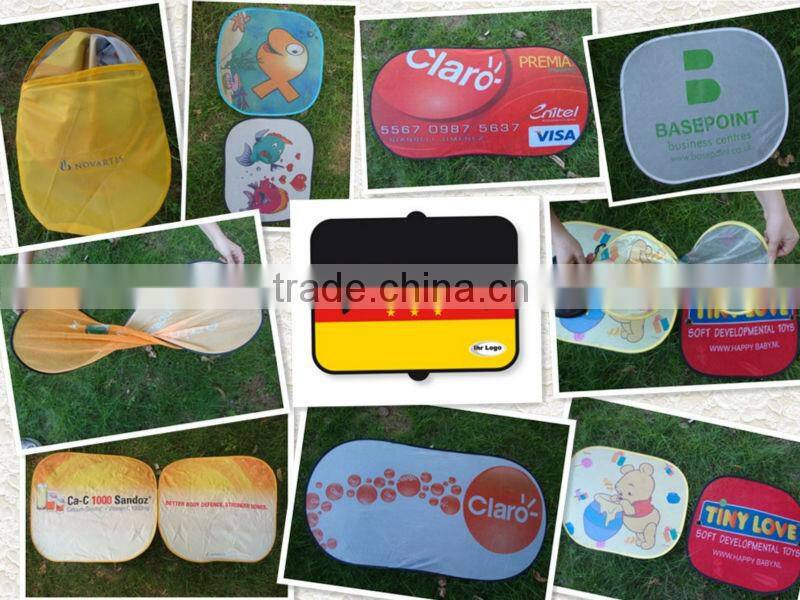 promotional foldable cartoon printing sun shade for advertising supplier