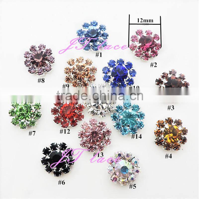 shabby star button / sparkle rhinestone button- sliver rhinestone button