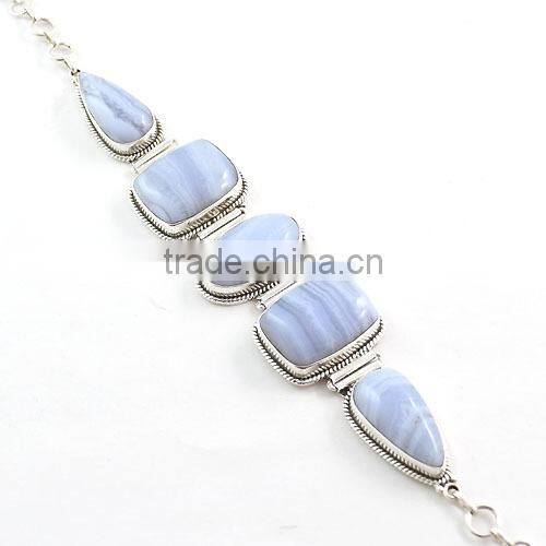 925 sterling silver jewelry blue natural turquoise bracelet wholesale natural gemstone jewellery