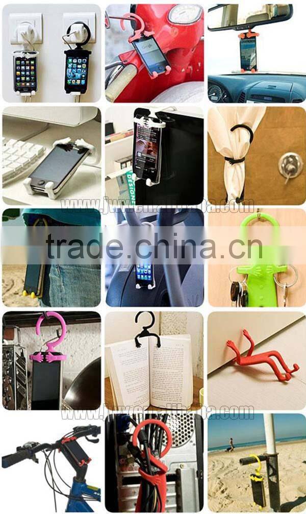 Simple and flexible silicone and SS cellphone holder