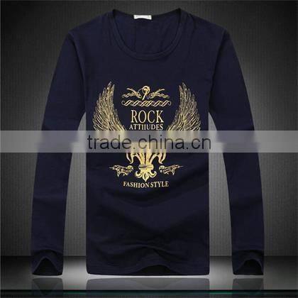Cheap O-neck Cotton Mens Long Sleeve Tshirt
