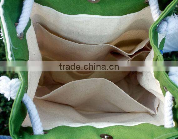 2013 spring, For market or beach or gym, Bags handmade Lovely Bag white and Green striped beach bag