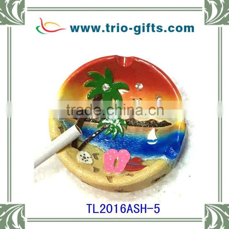 Souvenir polyresin beach ashtray