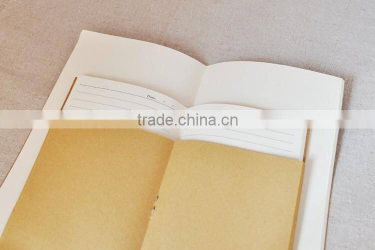 Custom made all kinds of recycle brown kraft paper notebook