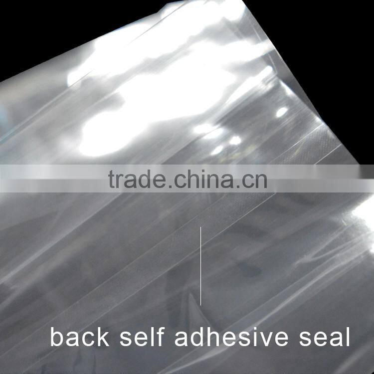 opp self adhesive seal square btoom stand up bag for snacks