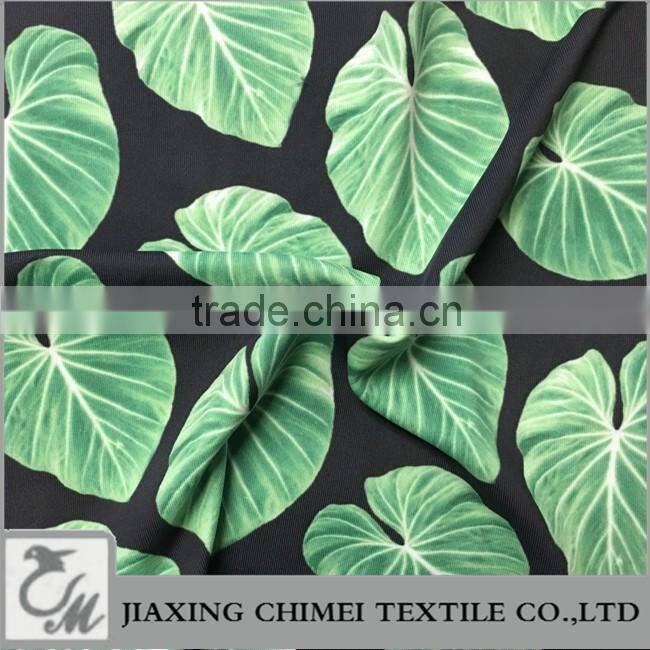 low quantity Leaf digital printing for swimming fabric