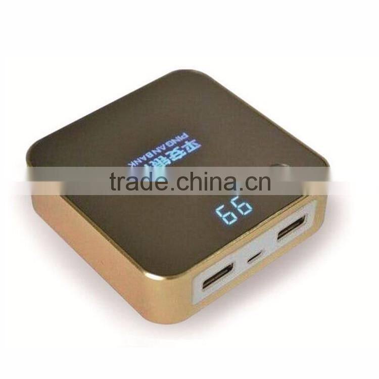 OEM advertising power bank with LCD display slide show logo image