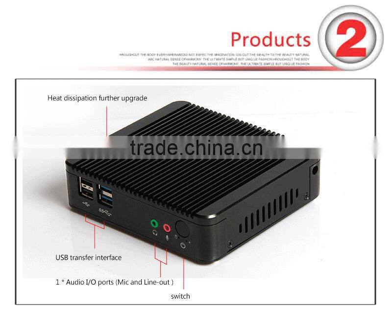 Low Price X29-J1900 Celeron Quad Core Thin Mini Itx Fanless i3 Fanless Desktop PC Support MIC 2G RAM 500G HDD