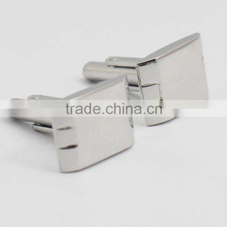 Patched Silver Rectangle Metal Cuff Links From Shenzhen