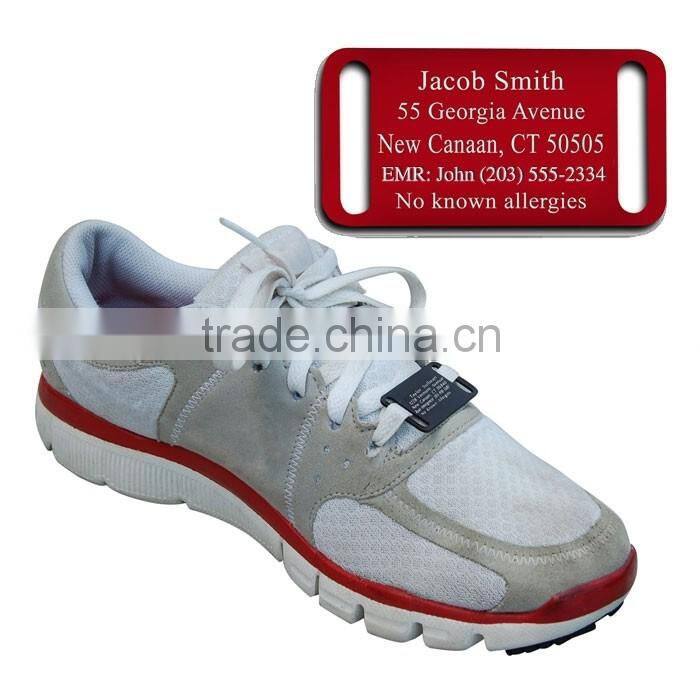 logo engrave custom shoes id tag