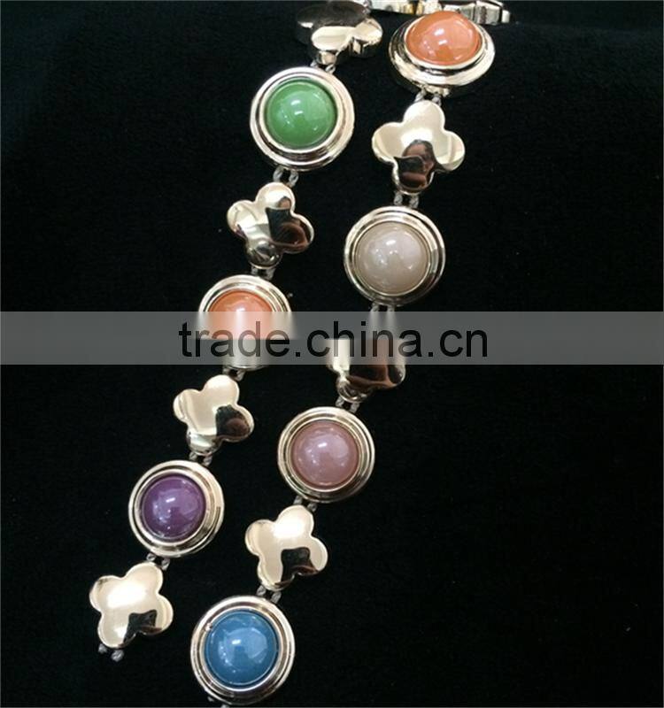 Cheap Plastic Pearl Beaded Lace Trim for Wedding Dress