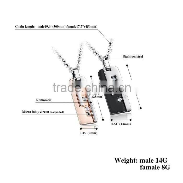 Wholesale jewelry romantic necklace in stainless steel