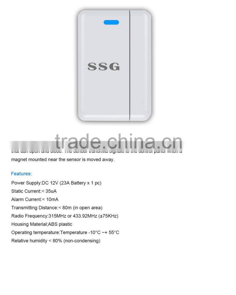 Wireless pet friendly motion sensor with two detection window 8m effective range