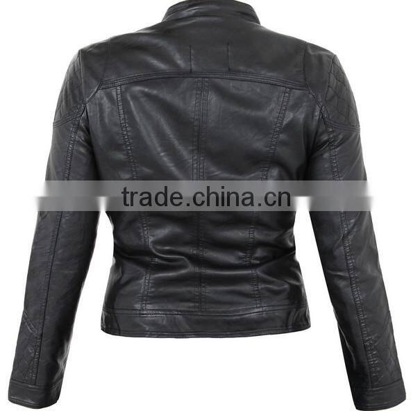 womens pu leather jacket