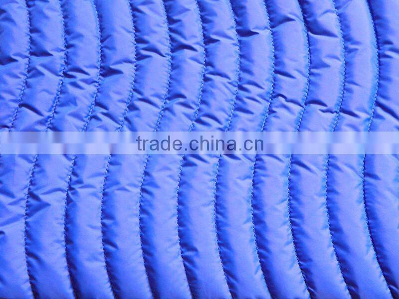 Winter thermal padding cotton stripe quilted embroidery fabric