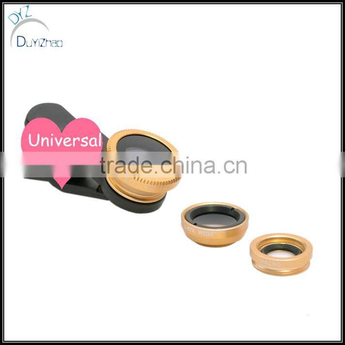 Wholesale Universal Lens Kit, 0.67x wide angle macro fisheye cell phone camera