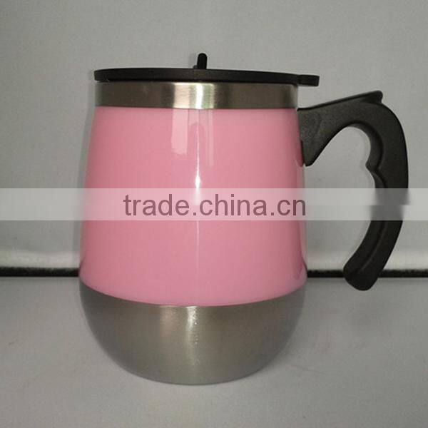 plastic insulated thermos travel coffee mug