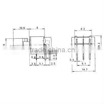 Toggle switch with rocker button