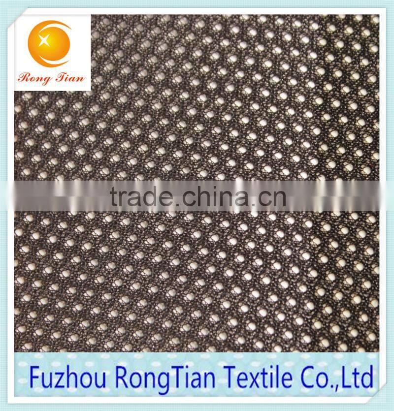 2015 Wholesale polyester warp knitted shinny small hole mesh fabric for bags lining