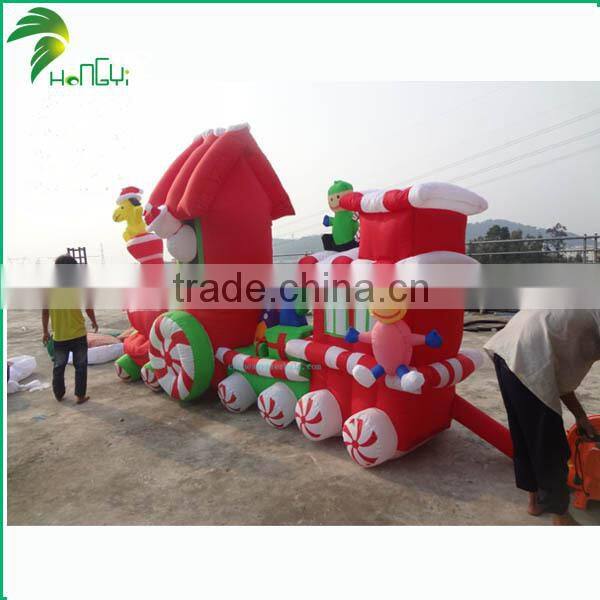 Colorful High Quality Outdoor Attractive Interesting Inflatable Christmas Cartoon Train