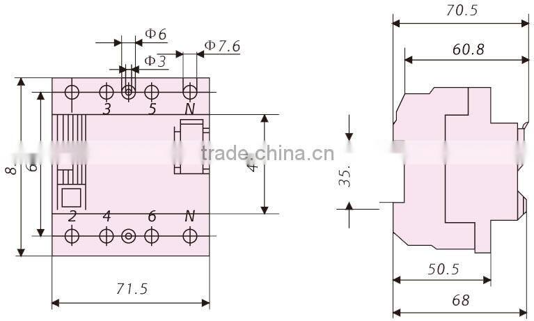 4P Residual current earth leakage circuit breaker 63a