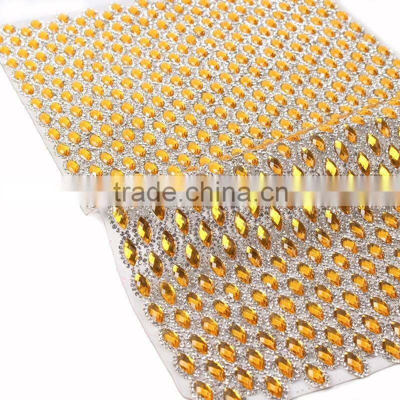 Crystal AB Resin Rhinestones Self ADHESIVE SHEET or Hotfix to Fabric Rhinestone Decor Mesh Roll for Wedding 24*40cm Bling Trim