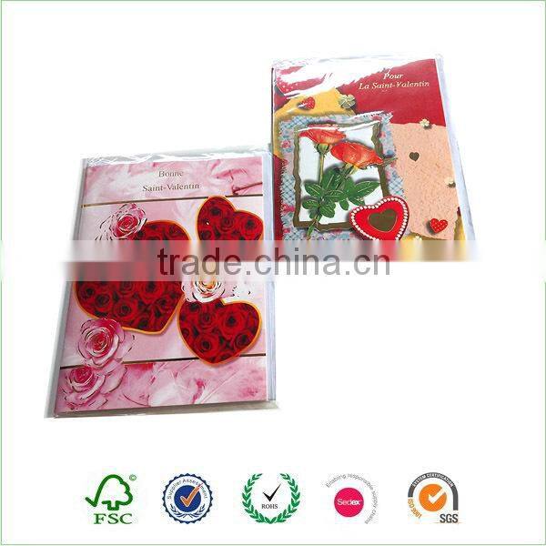 Chinese peacock fancy wedding invitation card