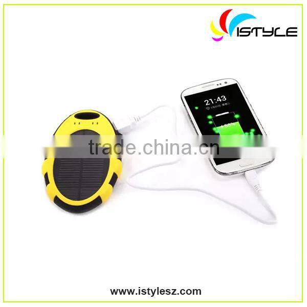 mirror shape solar power bank 5000mAh with waterproof function