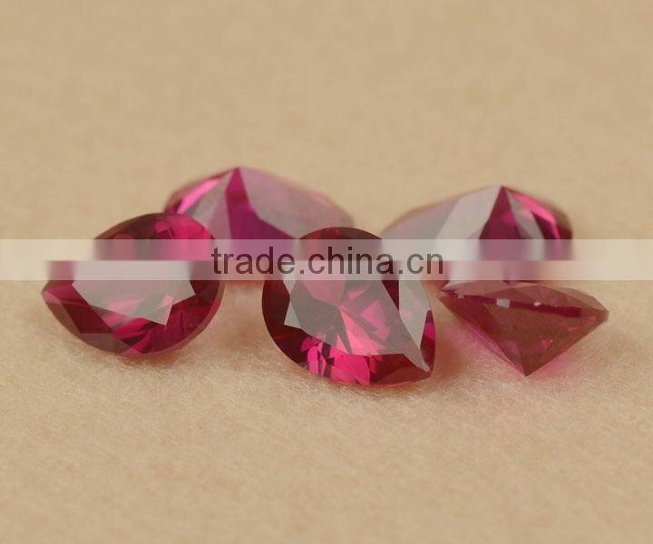 wholesale price 5# triangle shape lab created corundum ruby gemstone