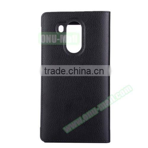 2016 new products leather flip case for huawei mate 8, phone cover case with call display ID
