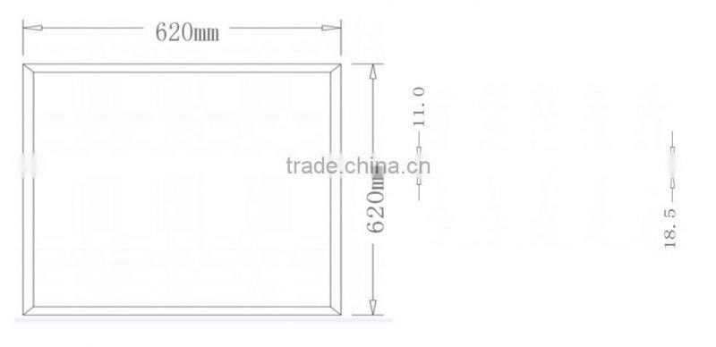 SMD2835 620X620 36W Aluminum housing square led panel light