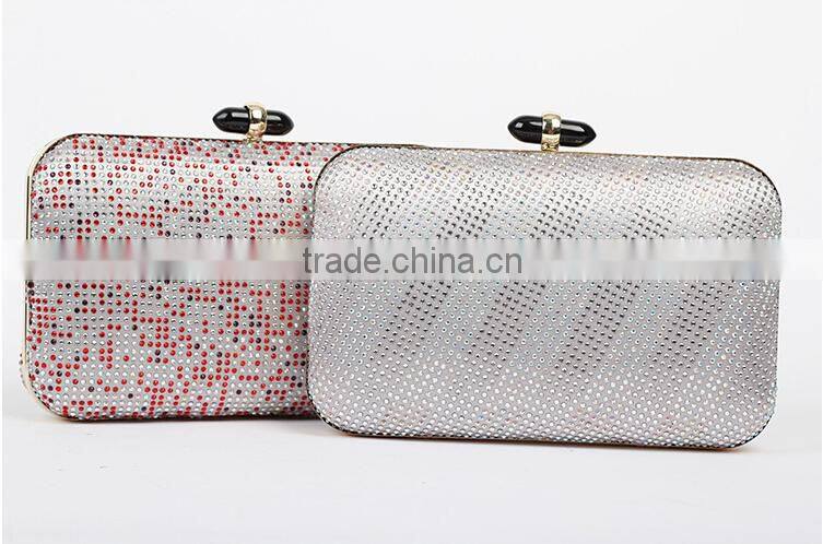 China alibaba custom print pure colour leisure ladies satin bead clutch bags for phone