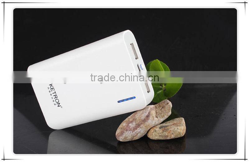 headphone 8400mah dual usb flashlight portable keychain power bank