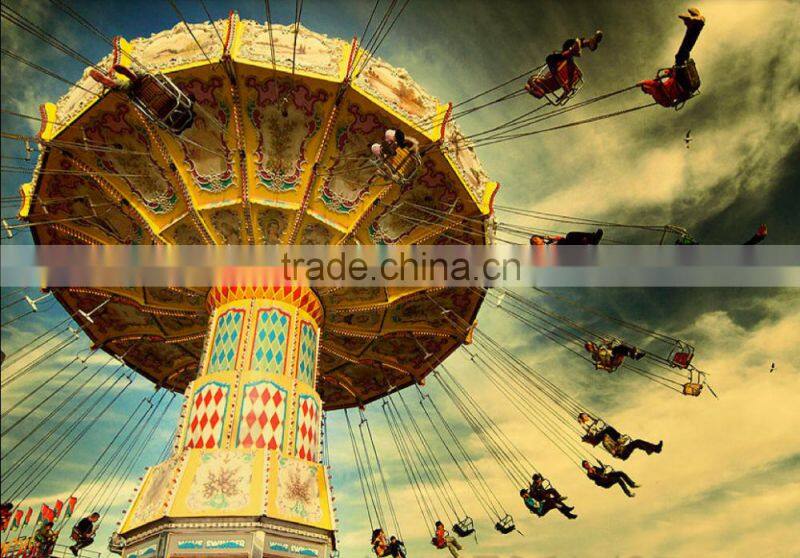 Family Thrilling Ride Swing Machinery Flying Chair Amusement Rides
