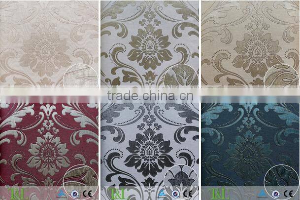 Purple big flowers pvc korean wallpaper