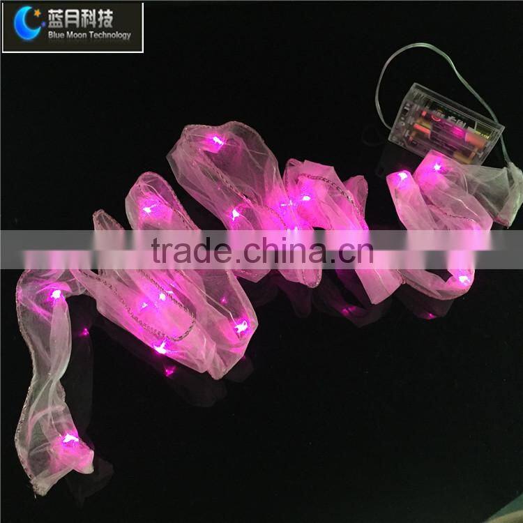 Christmas Silk LED Ribbon Light Strings