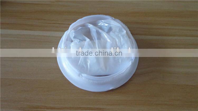 1500ML white color LDPE plastic vomit bag without printing top PVC rigid rings