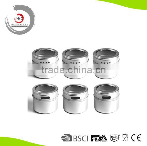 High quality stainless steel magnetic spice jar